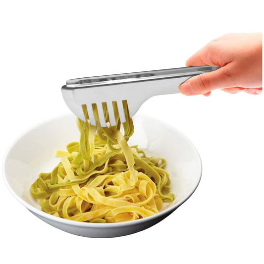 Stainless Steel Multipurpose Serving Tong β 2-in-1 Pasta & Salad Tong (1 Pc)