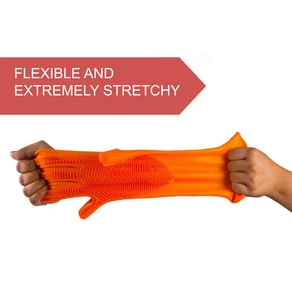 Silicone Glove with Multi Function Blade for Cutting Cleaning Vegetables 1 Pc