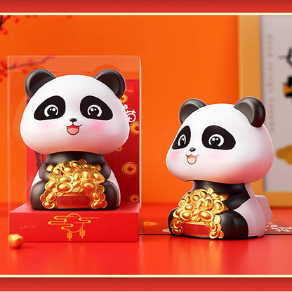 Solar Powered Moving Panda Car Dashboard Decoration – 1 Pc