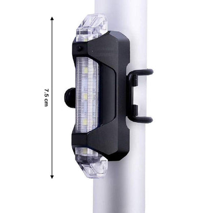Rechargeable LED Bicycle Front & Rear Safety Light (1 Pc)